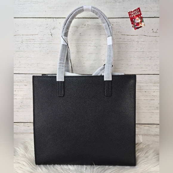 Marc Jacobs Grind Leather Black Tote Bag Women's Luxury Modern Contemporary - Picture 3 of 12